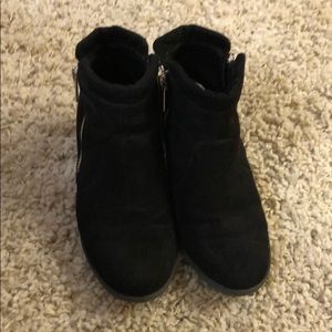 Girls black booties